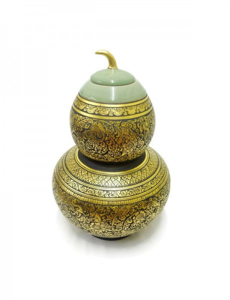 Celadon Lacquer Calabash Pot