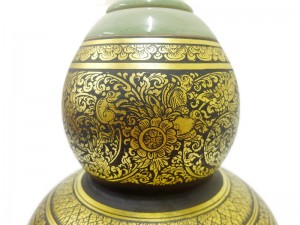 Celadon Lacquer Calabash Pot