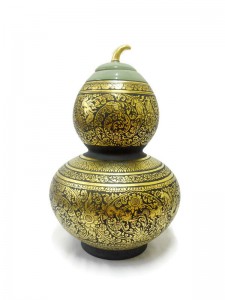 Celadon Lacquer Calabash Pot