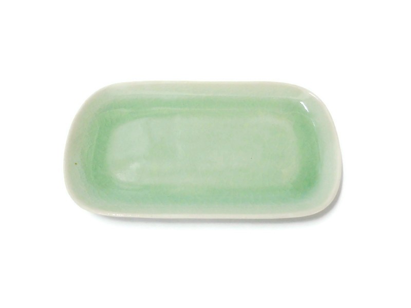 Celadon Tea pot with cup and tray