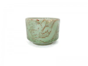 Celadon Tumbler Tea cup with Lace Design